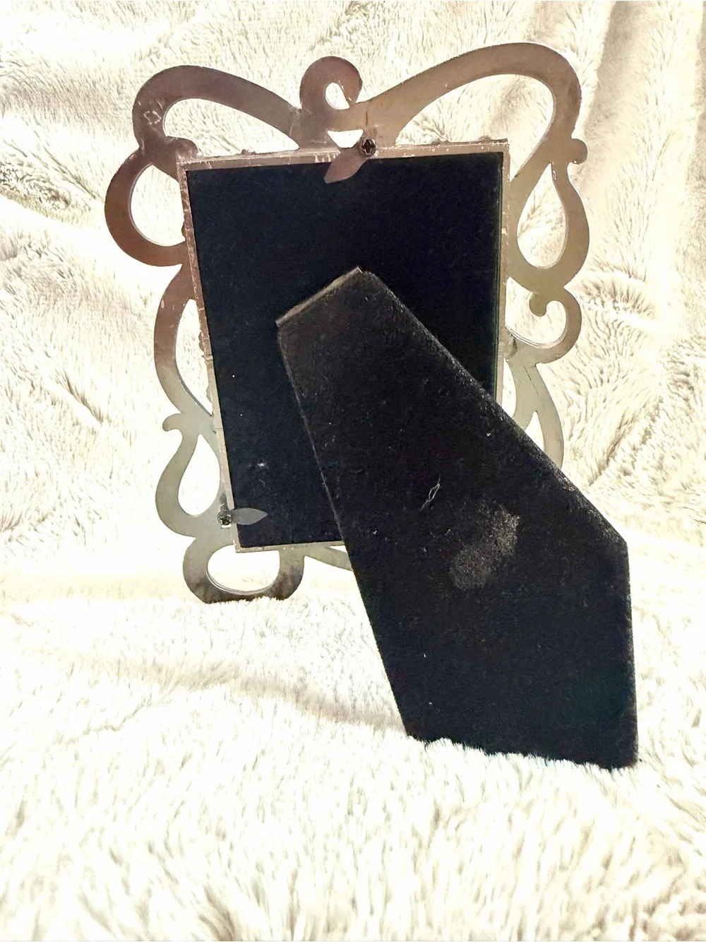 Elegant Silver Floral Scroll Photo Frame - 3.5x5